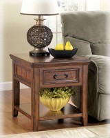 Rustic Dark Brown Woodboro End Table